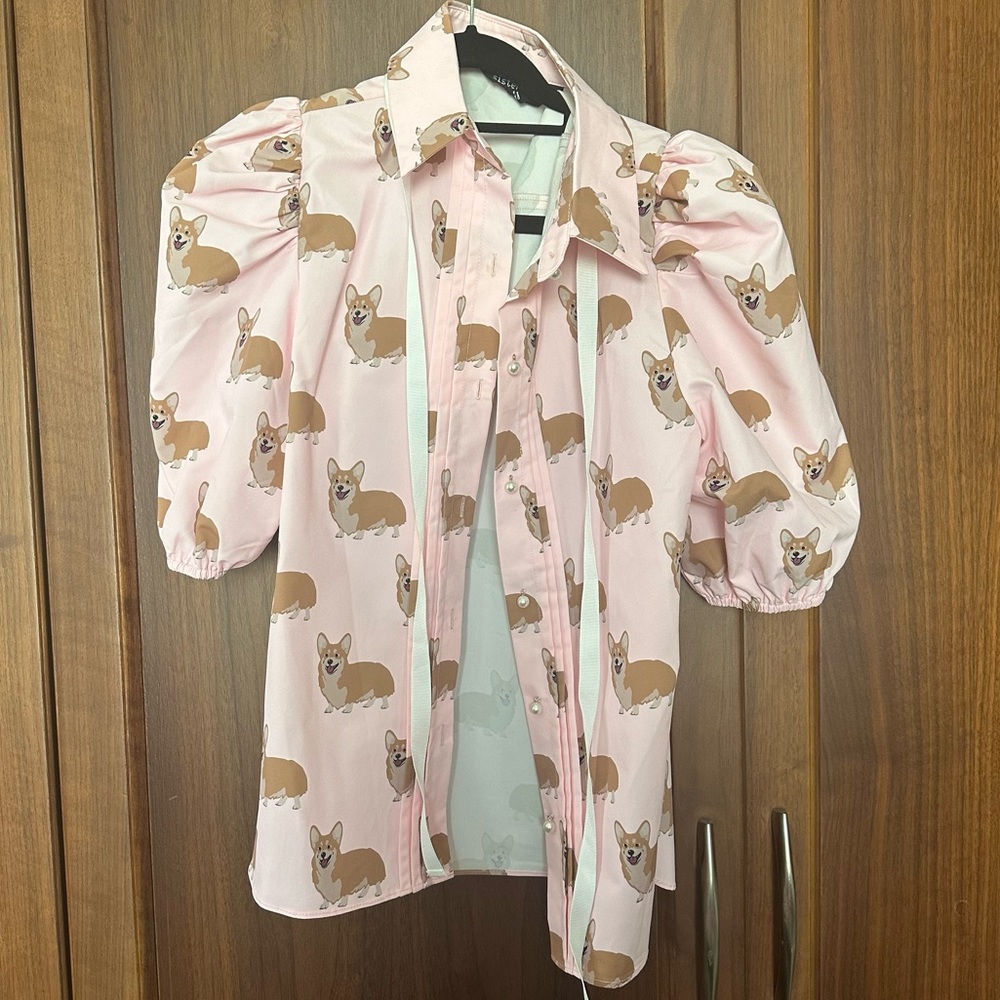 Sister Jane corgi blouse size S